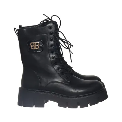 Bottes à lacets (Noir) de Ideal Shoes