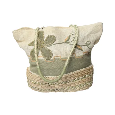 Sac de plage (Beige, Vert)