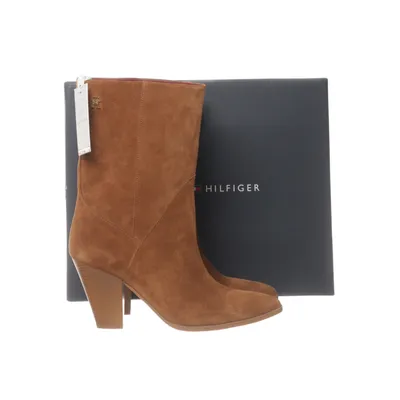 Stövletter (Brun) från Tommy Hilfiger Mocka, Skinn