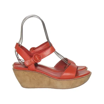 Chaussure compensées (Rouge, Beige) de Camper Cuir