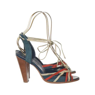 Højhælede sandaler (Blå, Rød, Beige) fra Faith