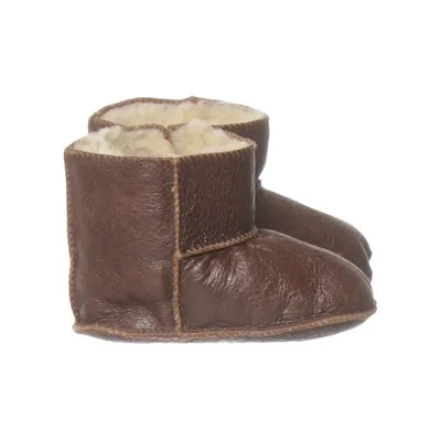 Chaussons pour bébé (Marron) de Melton Cuir