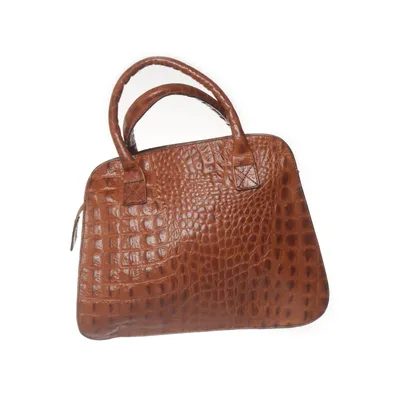Handväska (Krokodrilhaut Lederprägung) från Cacharel Skinn