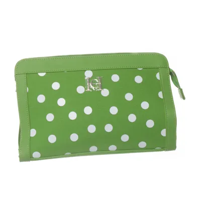 Clutch bag (Green, White) from Carolina Herrera