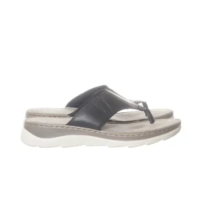 Flip-flops (Beige, Blue) from Marco Tozzi Leather