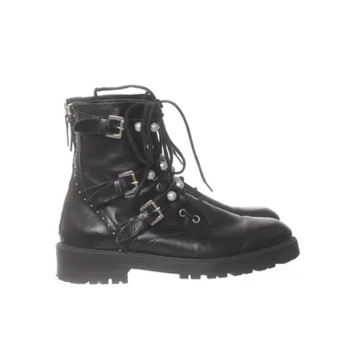 Snørestøvler (Sort) fra Zara Basic Collection Læder