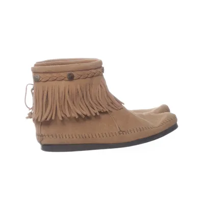 Ankelstøvler (Beige) fra Minnetonka