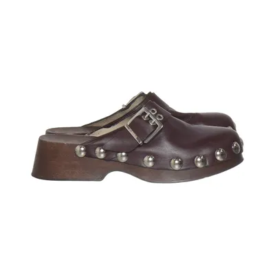 Clogs (Brown) from Ganni Leather