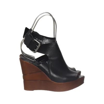 Chaussure compensées (Noir, Marron) de Depeche Cuir