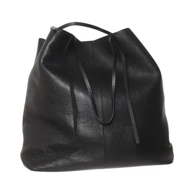 Handtas (Zwart) van By Malene Birger Katoen, Leer