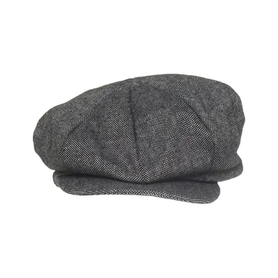 Flat cap (Black, White) from Jaxon & James Polyester, Wool
