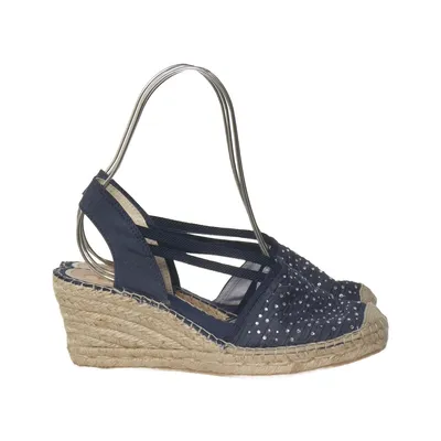 Chaussure compensées (Bleu) de Vidorreta Coton