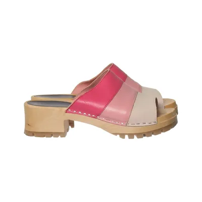 Clogs (Pink, Multicolored) from Swedish Hasbeens Leather