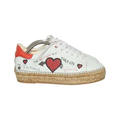 Baskets (Blanc, Rouge) de Macarena Cuir