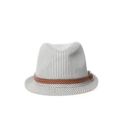 Fedora hoed (Blauw, Wit) van Pimkie Katoen, Polyester