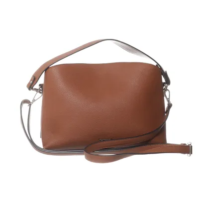 Handbag (Brown) from Emily & Noah Polyester, Polyurethane