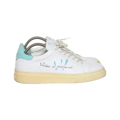 Sneakers (White, Turquoise) from Free Lance Leather