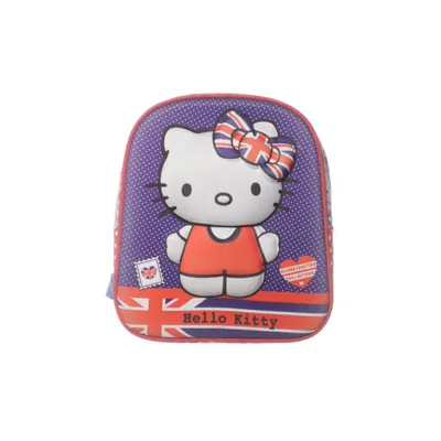 Backpack (Red, Multicolored) from Sanrio Polyester