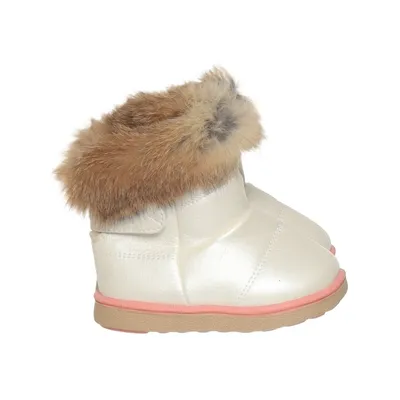 Ankle boots (White, Pink, Brown) from Comfy Kids Faux fur