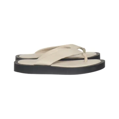 Flip-flops (Beige, Black) from Zara Home Leather