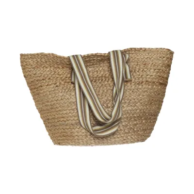 Beach bag (Brown, Multicolored) from Pieces