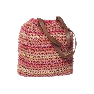 Handväska (Rosa, Beige, Flerfärgad) från Ms Mode Bomull, Polyester