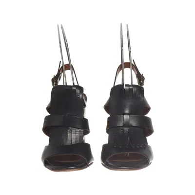Sandales à talons hauts (Noir, Marron) de A Pair Cuir