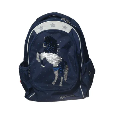 Backpack (Blue, Silver) from Miss Melody Polyester