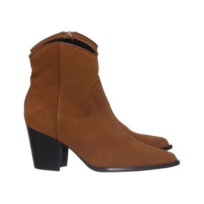 Bottes à talons (Marron) de Alberville Cuir