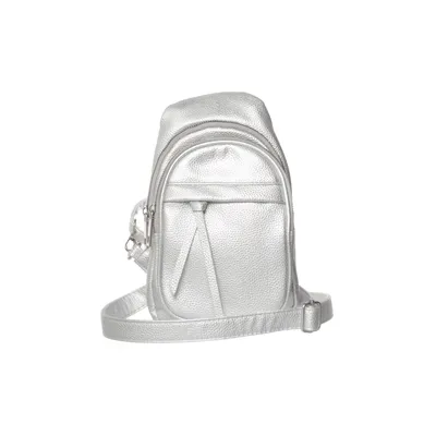 Axelremsväska (Silverfärgad) från Gina Benotti Polyester, Polyuretan