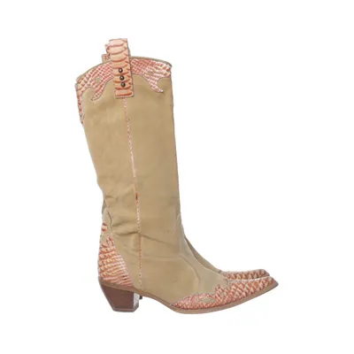 Cowboyboots (Beige, Brun)