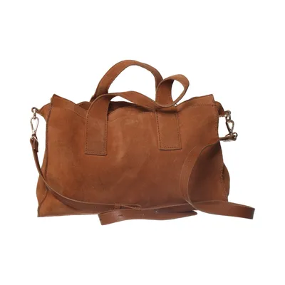 Handbag (Brown) from Zign Cotton, Leather