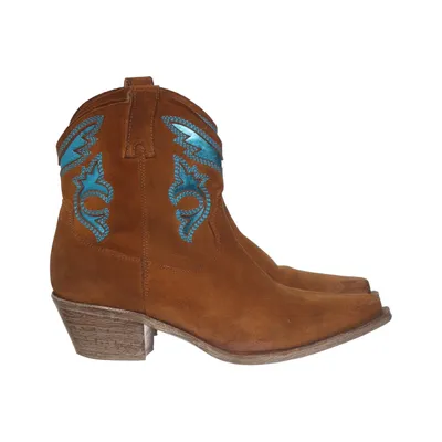 Cowboy boots (Brown, Turquoise) from Ralph Harrison Leather