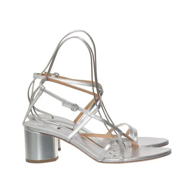 Sandales à talons hauts (Argent) de Aeyde Cuir
