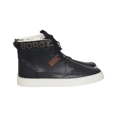 Laced boots (Black) from Björn Borg Leather, Polyester