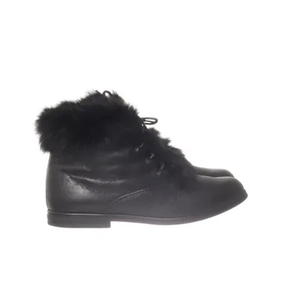 Ankle boots (Black) from Claudine Acrylic, Leather, Polyester