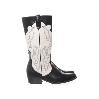 Boots (Black, White) from Lucky Shoes