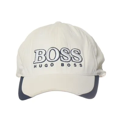 Baseballkeps (Vit, Blå) från Hugo Boss Bomull, Elastan, Polyamid