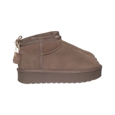 Enkellaarzen (Beige) van Pace Leer