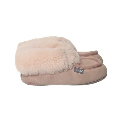 Chaussons (Rose) de Axelda Cuir, Laine