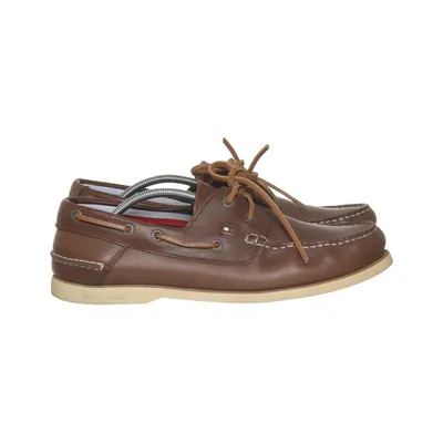 Bootschoenen (Classic Leather Boatshoe) van Tommy Hilfiger Leer