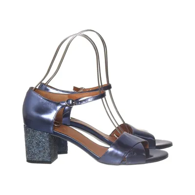 High heel sandals (Blue) from What For Leather