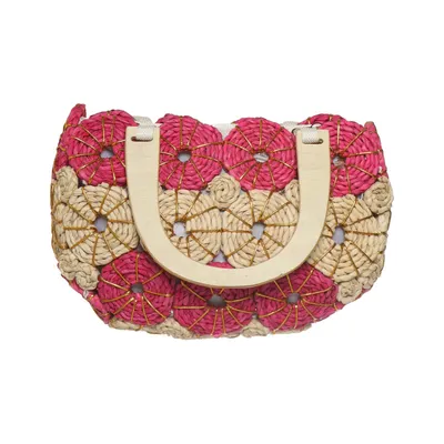 Sac à main (Rose, Beige, Multicolore)