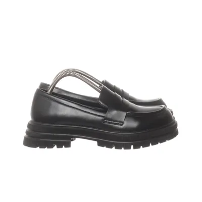 Loafers (Black) from Queen Lina Faux leather
