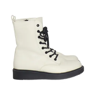 Laced boots (White, Black) from Vox Shoes