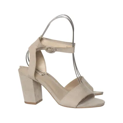 Sandaletten (Beige) van DinSko Imitatieleer, Imitatie suède