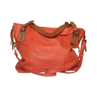 Shoulder-bag (Red, Brown) from Lavorazione Artigianale
