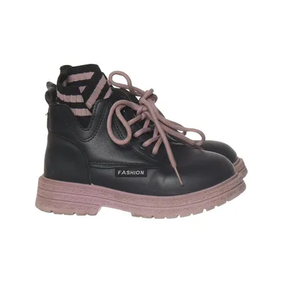 Laced boots (Black, Pink) from Fashion