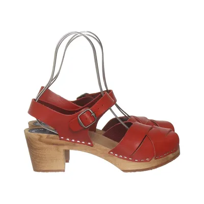 Sabots (Rouge) de Stockholm Clogs Cuir