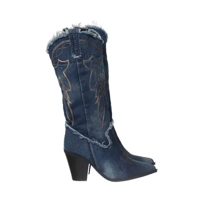 Bottes de cow-boy (Bleu) de Diamantique
